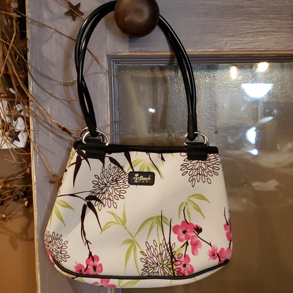 EUC BEACH BY CLC NEOPRENE FLORAL HANDBAG - Picture 2 of 7